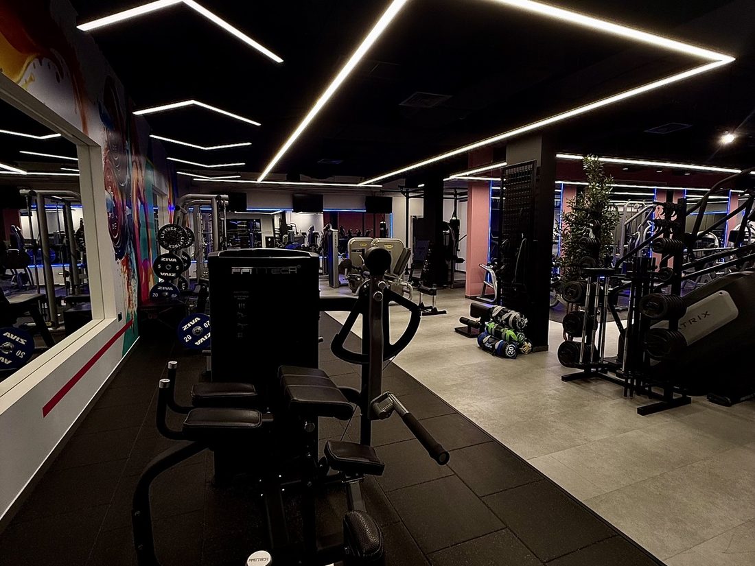 Strength machines and weight plates
